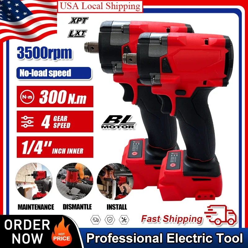 

Подходит для Milwaukee, бесщеточный, беспроводной, 1/2, электрический гаечный ключ, отвертка для ремонта автомобилей, грузовиков, ударная дрель, перезаряжаемые аккумуляторные инструменты 18 В