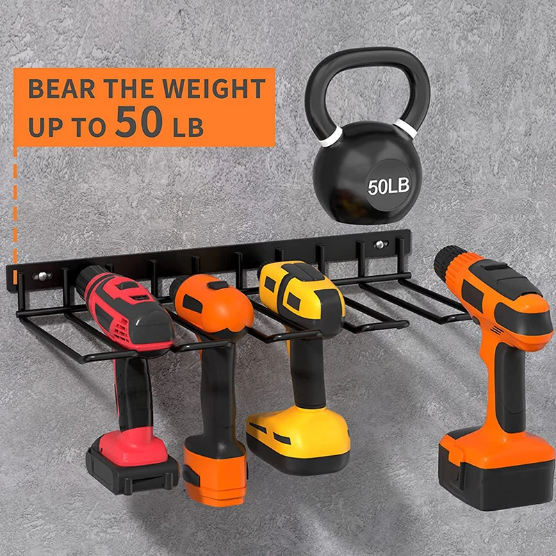 Imagem -06 - Broca Elétrica Suporte Wall Mount Tools Hot Tool Rack Organizador Chave Oficina Chave de Fenda Power Storage Shelf Acessórios