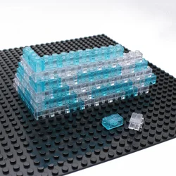 100g 1x2dot Moc The Wall Brick 120pcs Transparent Color DIY Classic Education Building Blocks Compatible with Lego Parts