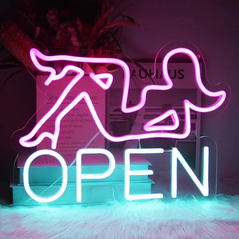 XM Open Neon LED Sign for Wall Decor  Wall Sign for Bar Restaurant Hotel Store Club Decoration Party Sign Wall Art room decor