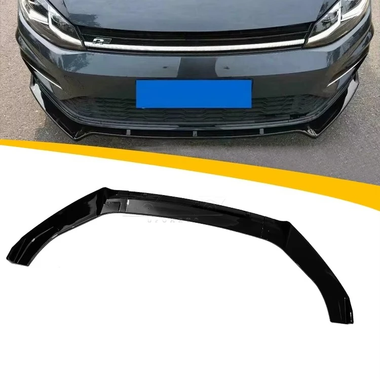 

Factory Outlet Bright Black ABS Front Lip Splitter Injection Molding Three Section Front Lip for Golf 7 MK7 VII
