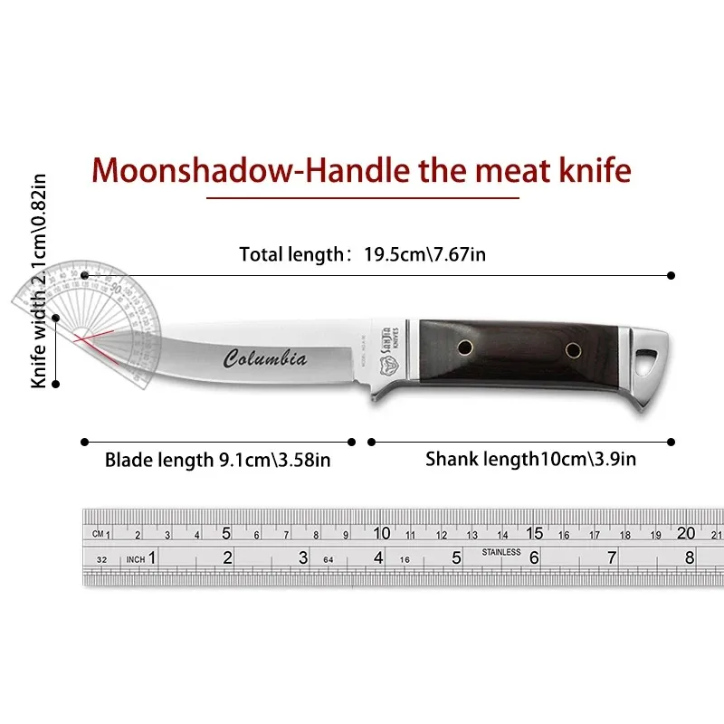 Outdoor camping hunting knife professional high-quality self-defense multi-functional portable fruit knife, steak knife