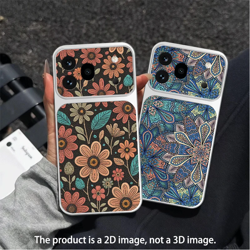Étui à grande fenêtre pour Honor 600 Pro 600 Lite 600e, coque de protection en cuir texturé avec motif floral peint