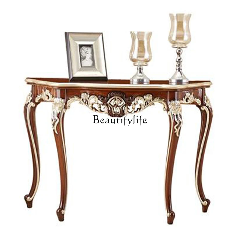 

American Style Wall European Entry Lux Style Luxury Semicircle Storage Rack New Chinese Style a Long Narrow Table Altar