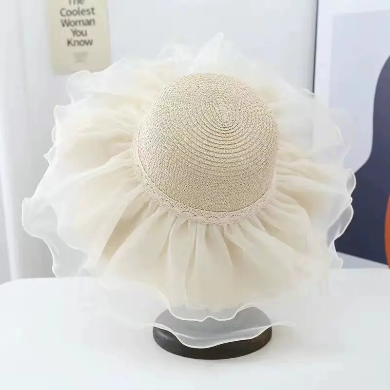 New summer floppy wide brim sun hat  Women Straw hat Cap Outdoor holiday Lady beach Casual floral Panama hat