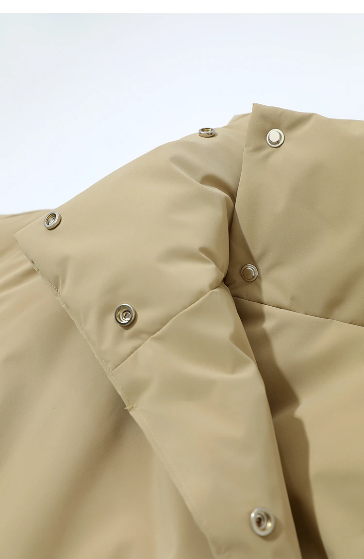 Amii Down Coats 2025 Winter New Solid Color Loose Long Women's Outerwear With Belt High Neck Thicken Warm Down Jacket 12544184