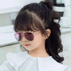 Kids Cute Sunglasses Metal Frame Children Sun Glasses Fashion Girls Summer Outdoor Goggles Party Eyewear Photography Supplies