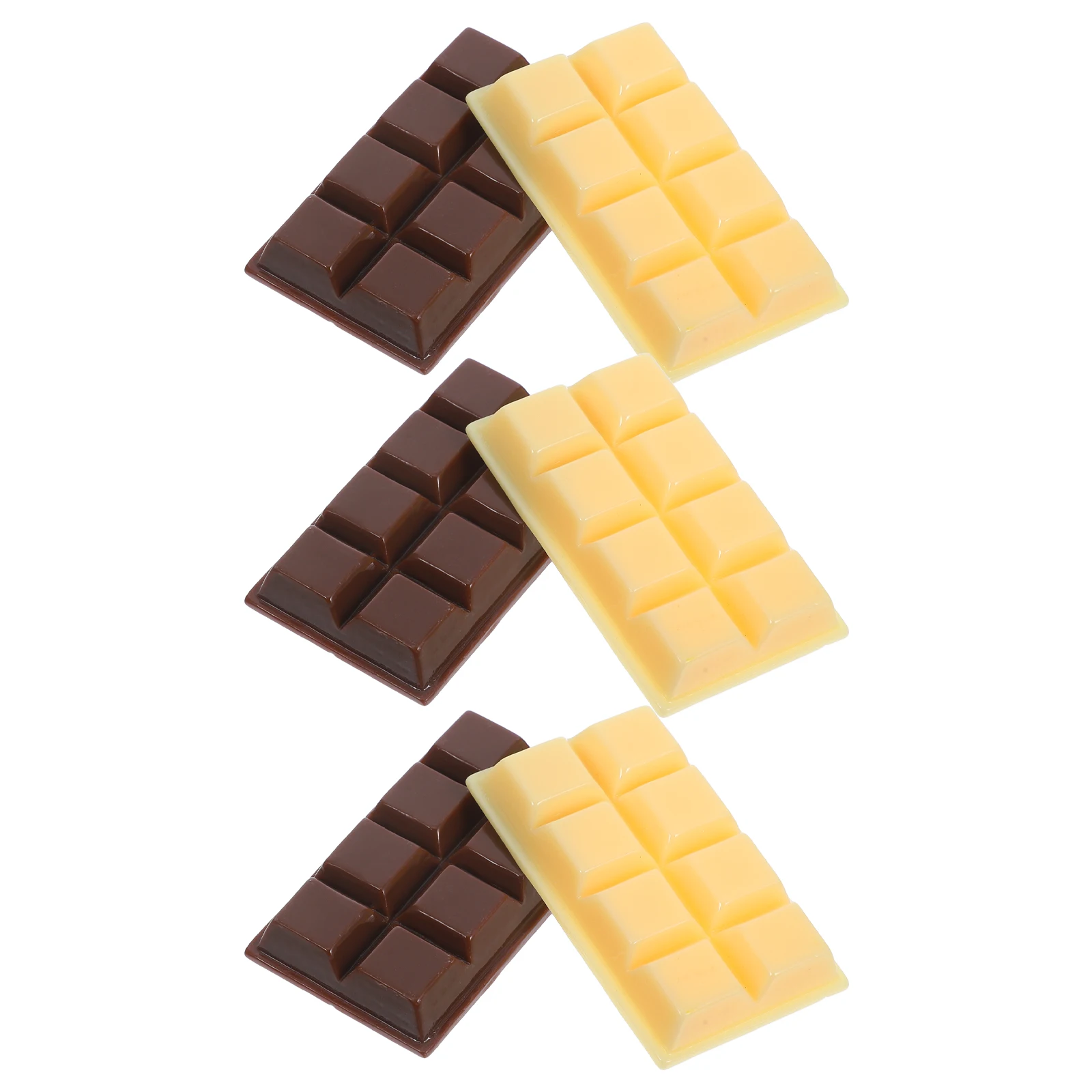 Nornements de chocolat simulés en résine, 6 pièces, décor réaliste, couleur classique, entretien facile, table multifonction pour gâteau
