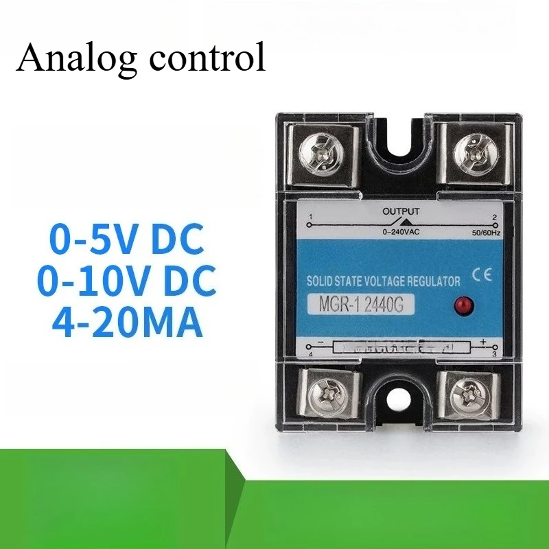 Single‑Phase Solid State Voltage Regulator 0‑5V 0‑10V 4‑20mA Analog Control SSR MGR‑1 Series AC Output