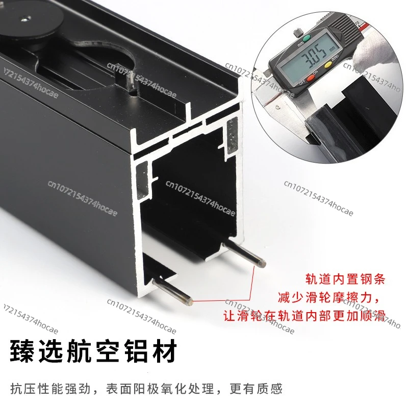 Flat Push Folding Dining Table Slide Rail Retractable Hidden Drawer Hardware Accessory
