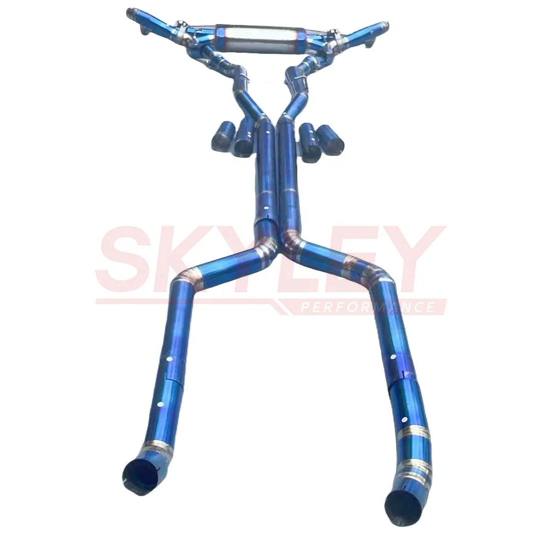 SKYLEY التيتانيوم العادم لسيارات Bmw X5 X6 X7 M50i M60i G05 G06 G07 V8 4.4t كاتم الصوت صمام التحكم Catback اكسسوارات السيارات