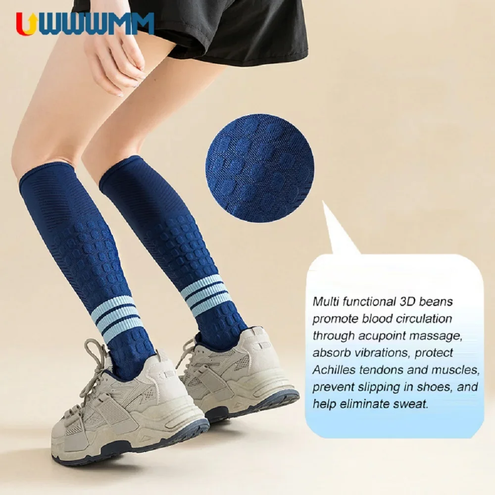 

1Pair Light Compression Knee High Stocking Women Men Sports Full Compression Socks Running Athletic Swelling Socks Pain Relief