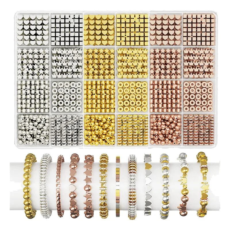 

Gold Beads For Jewelry Bracelets Making For Bracelets Making Round Beads Beads Crafts