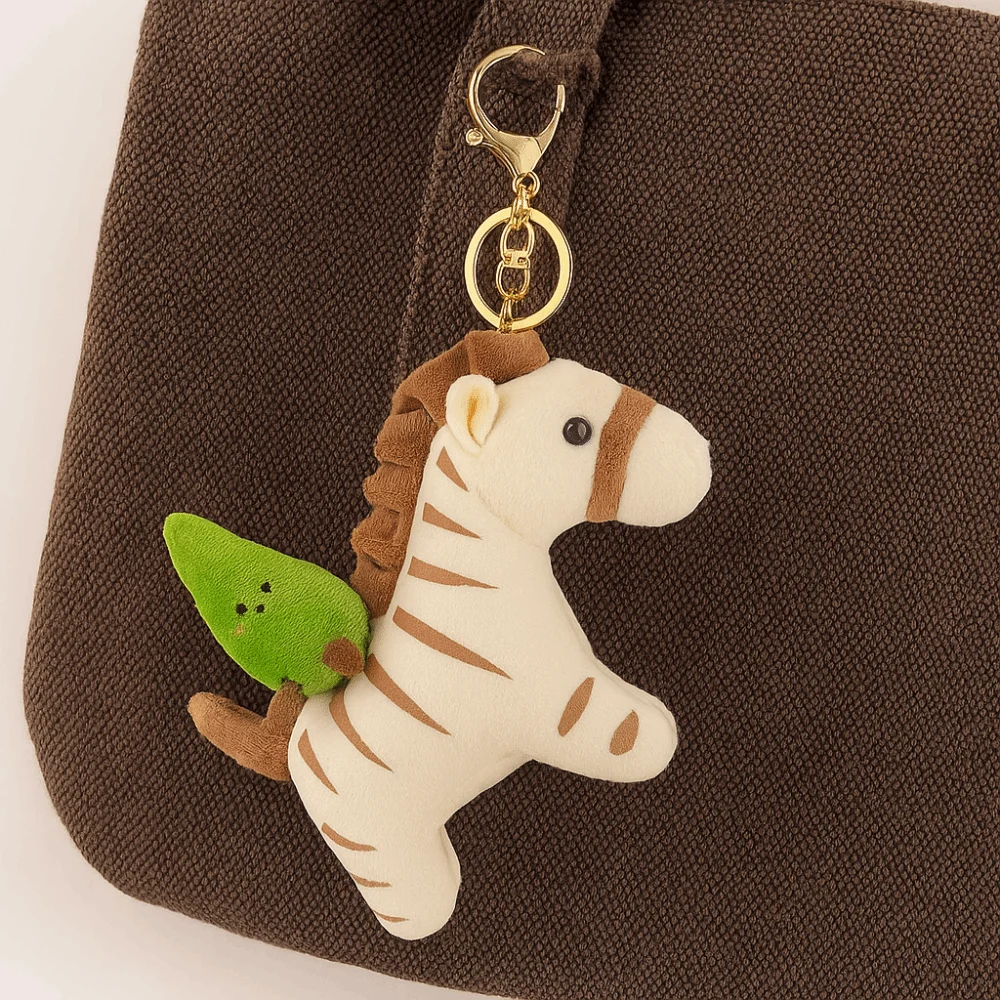 Ciondolo cavallo peluche estraibile in cotone PP, soffice e confortevole cartone animato animale cavallo portachiavi ornamenti cartoni animati portachiavi bambola cavallo