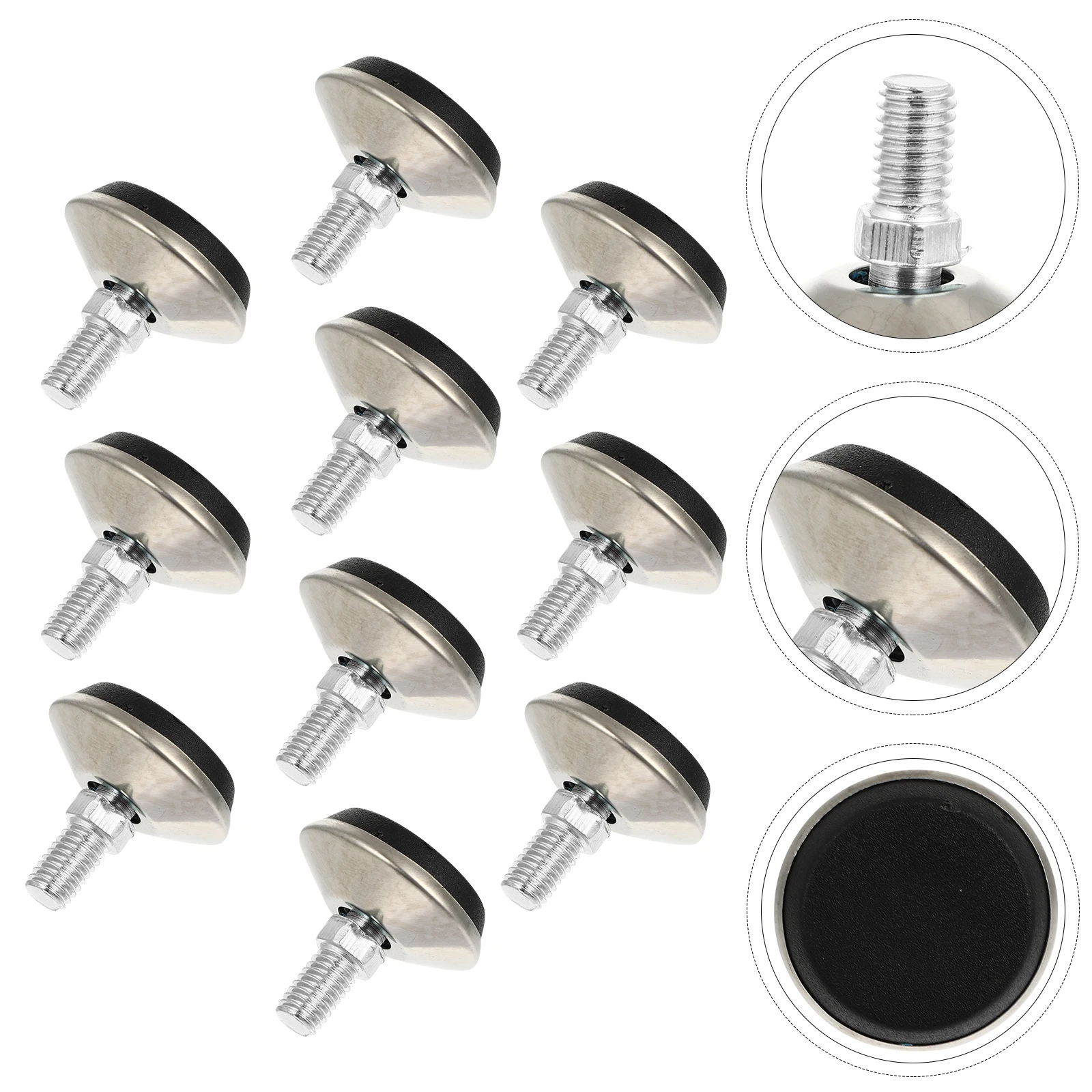 

10pcs Adjustable Furniture Leveling Feet Heavy Duty Chair Leveler Legs Sturdy Floor Scratch Protection Reduce Noise Easy