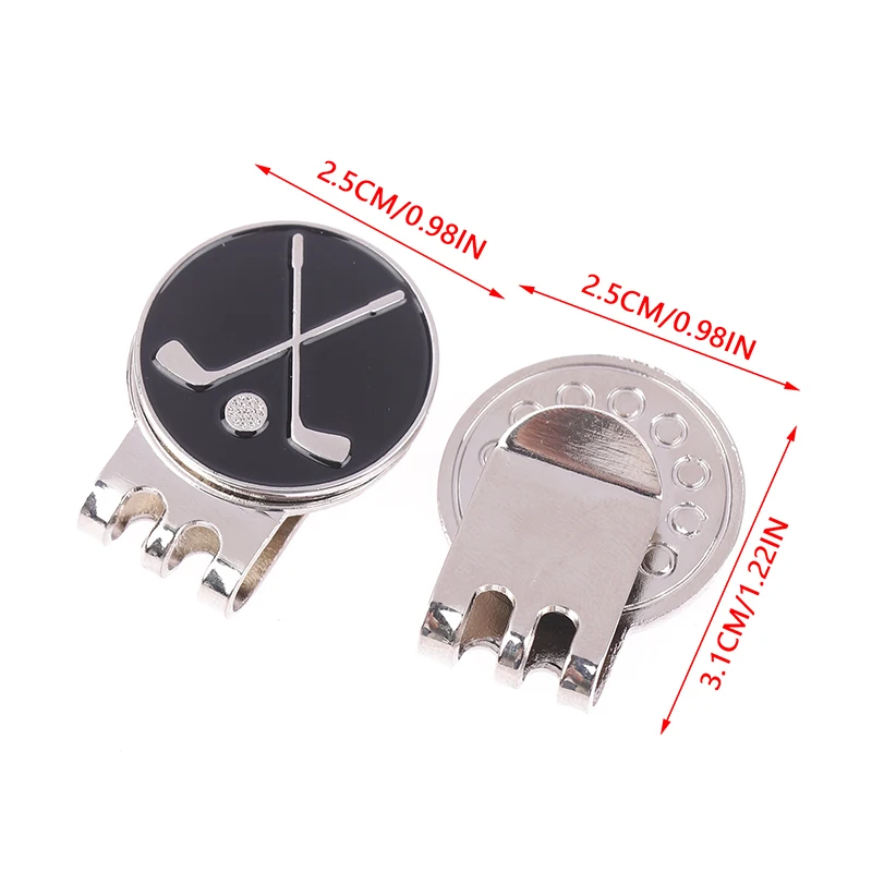 Golf Ball Marker Golf Hat Clip Magnetic Alloy Golf Ball Position Marker Removable Metal Hat Clip Accessories For Golfers