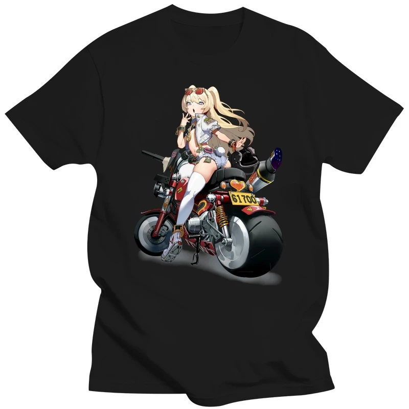 Anime Blue T-Shirt Event Comic Graphic Locomotive T-Shirt Men's and Women's Street Casual Fashion T-Shirt Summer Kawaii