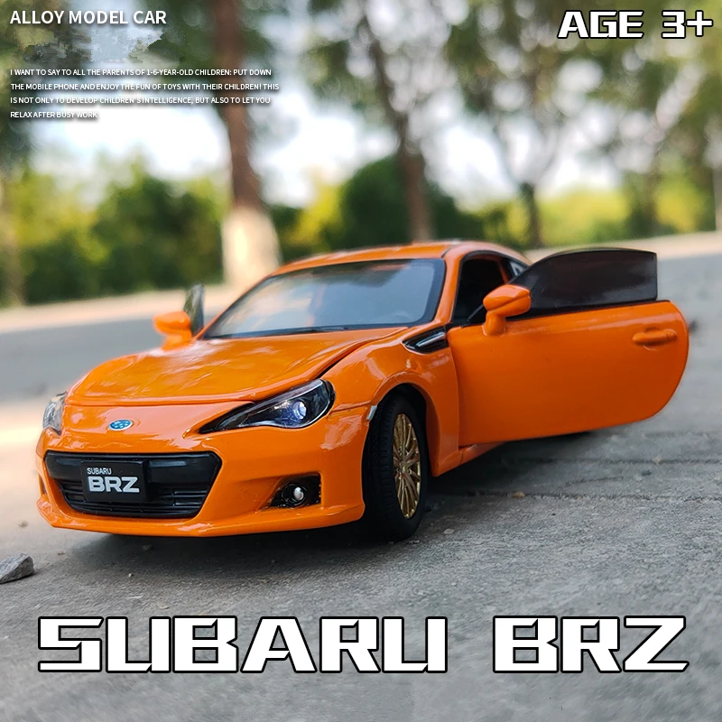 1:32 Subaru BRZ Alloy Sports Car Model Diecast Simulation Metal Toy Vehicles Car Model Sound Light Collection Childrens Toy Gift