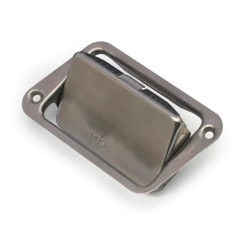 Rolling Stainless Battery Box For 9V 6F22 Metal Pushing Opening Battery Box Active Bass Guitar Pickup 9V Battery Holder/Case