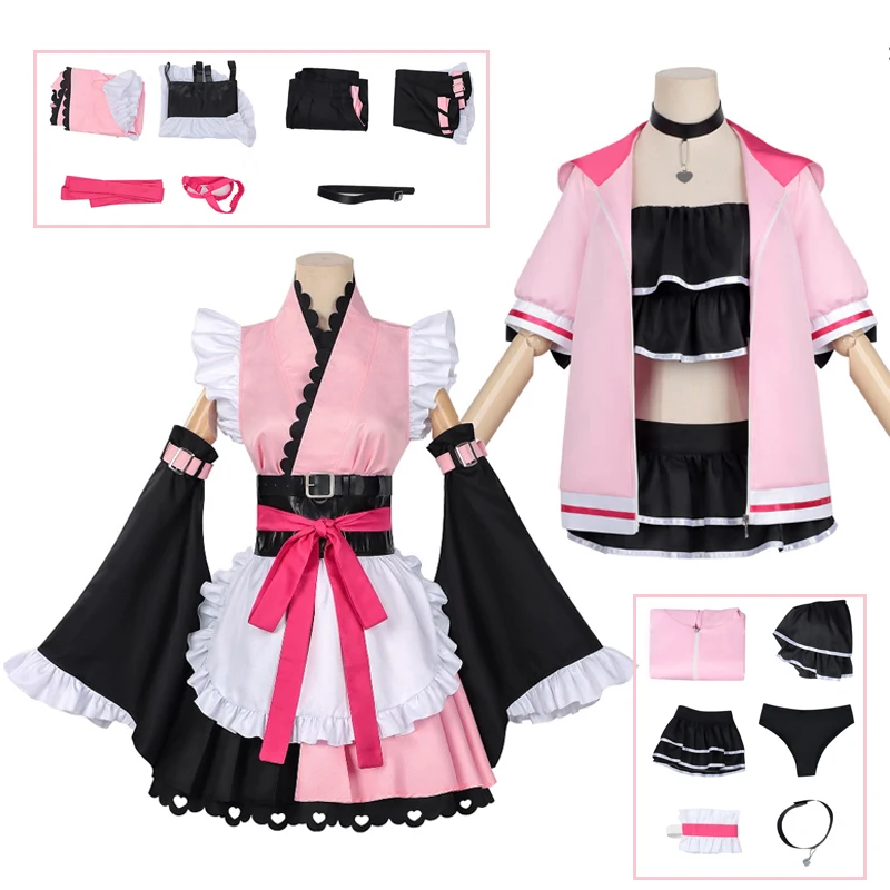 

Костюм для косплея «Космическая принцесса Кагуя!»: Комплект «Черный оникс» (Комазава Нои) – платье горничной, купальник, наряд для Хэллоуина и карнавальных вечеринок