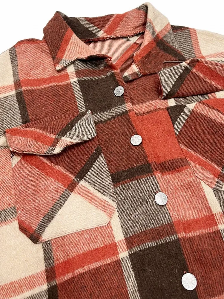 Plus Size XL-5XL Women's Fashion Long Jacket Casual Printed Single Breasted Jacket Spring Autumn Long Sleeved Fashionable Jacket