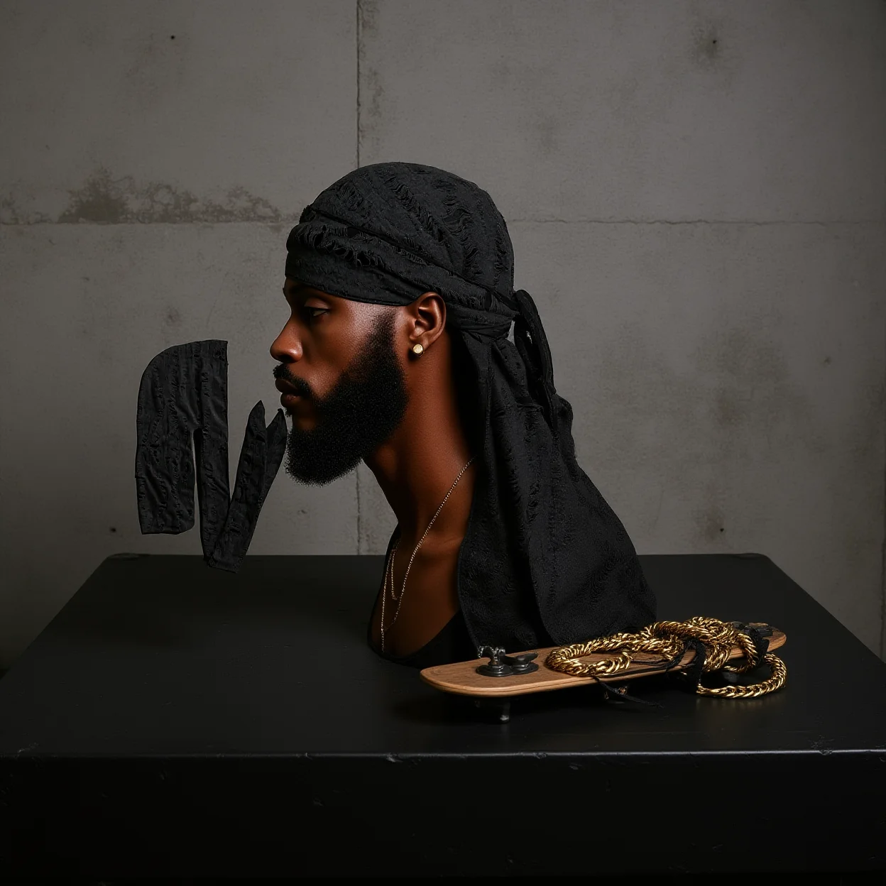 Pirate Skull Cap Personalized Head Wrap Cap Skullies And Beanies Brimless Long Tail Durag For All Season Wear Daily Leisure