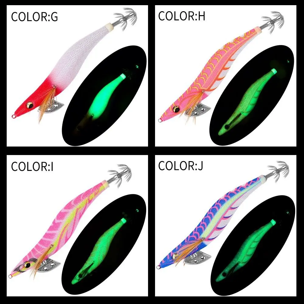Señuelo luminoso para calamar – Jig de tela japonés con luz UV - imagen 3