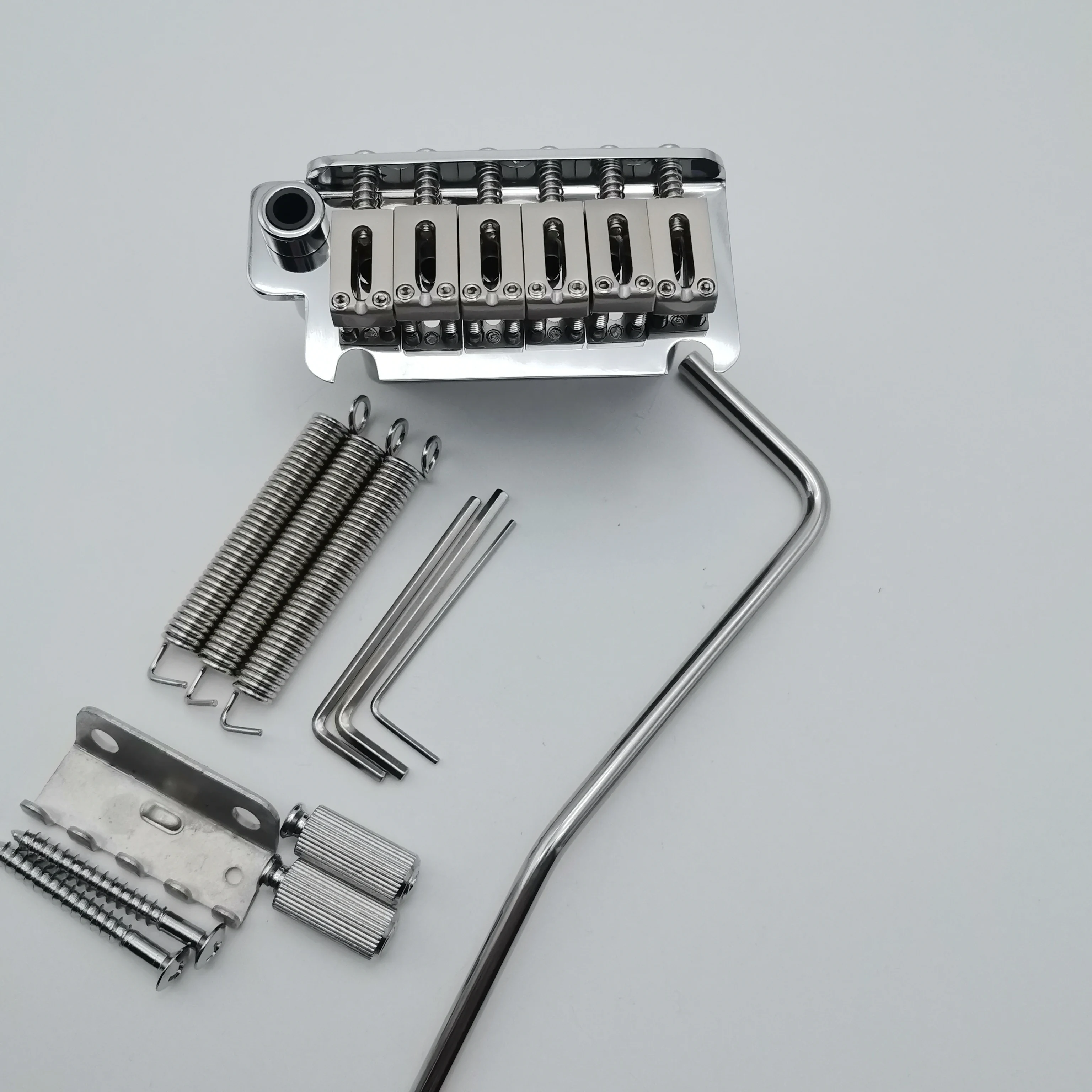 Upgraded Tremolo 2-Point Bridge Stainless Steel Block,  Zinc Alloy Saddles, 52.5mm String Spacing