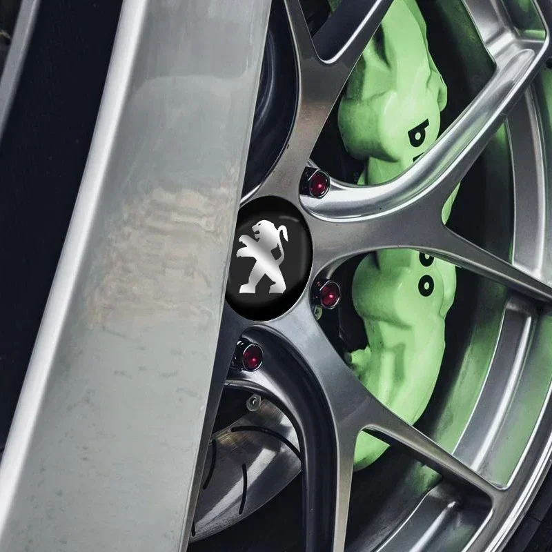 4 قطعة 56/60 مللي متر سيارة عجلة مركز محور قبعات لاصق للشعار FitFor بيجو 206 208 308 406 508 2008 3008 الملاكم المسافر اكسسوارات السيارات #3