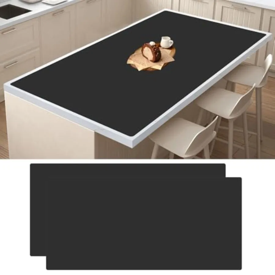

Набор из 2 больших силиконовых ковриков для кухонной столешницы 48''x24'' (120x60 см), термостойкий коврик для кухонного острова, водонепроницаемый, многофункциональный
