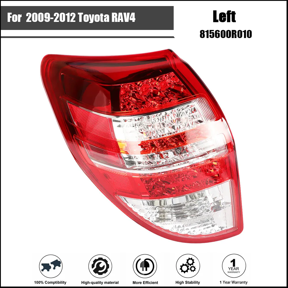 

Tail Light Assembly Fit For Toyota RAV4 2009-2012 Left Driver Rear Side Halogen