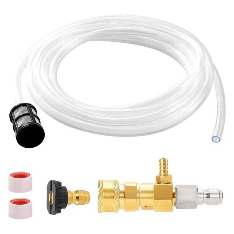 YANA50I Downstream Injector For 2-3 GPM Chemical Power Washer, 10 FT Soap Tubing Kit, High For Pressure For Pressure Washer