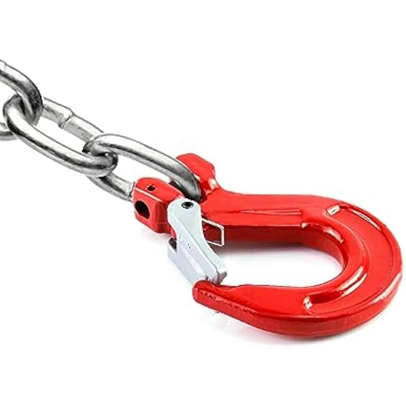 Hak Clevis z zatrzaskiem, 4 Pack, 5/16 Cal, Limit obciążenia 2470 funtów, stal stopowa klasy 80, trwała, łatwa w użyciu
