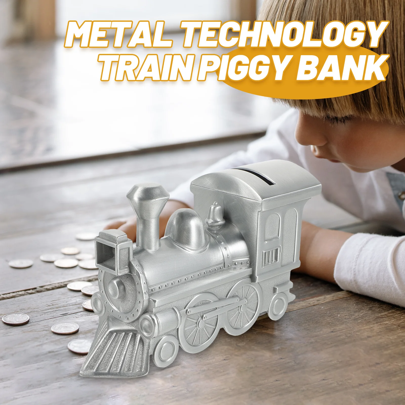 

Steam Train Shaped Metal Coin Bank For Kids Adults Money Saving Piggy Bank Desktop Decor Birthday Christmas Gift