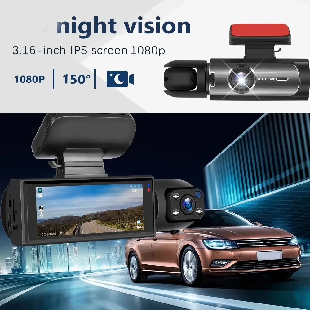 Cámara de salpicadero Wifi 1080P para coche, doble cámara frontal, interior o trasera, visión nocturna IR, grabación en bucle, Dvr, nuevo