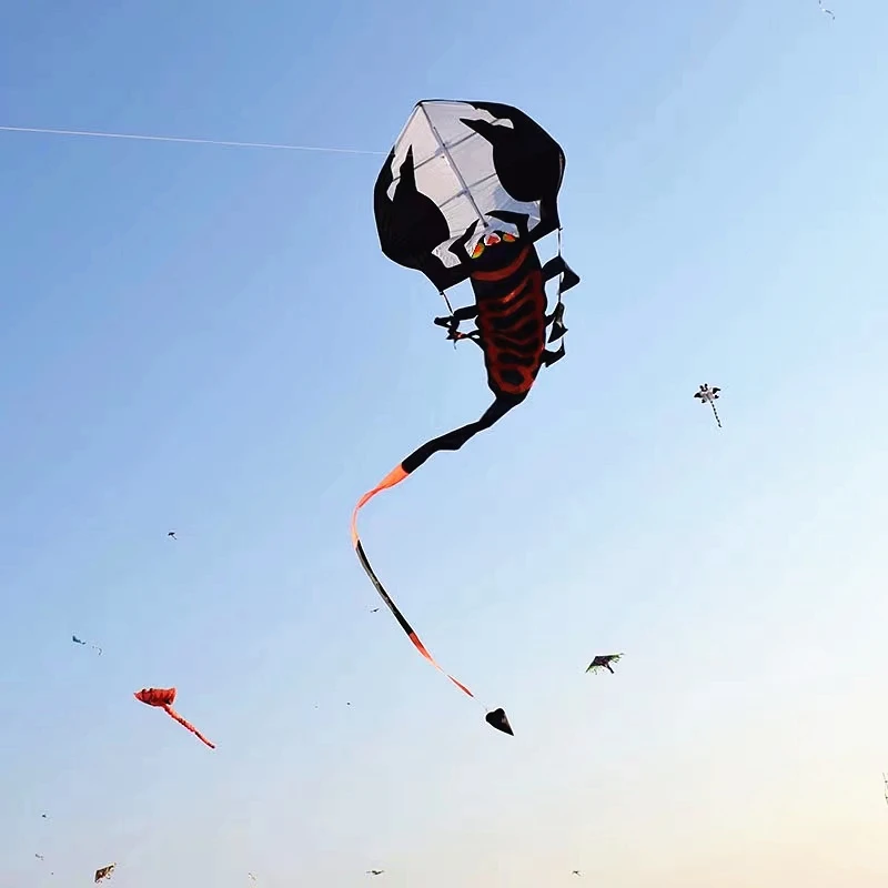 Cometas de escorpión para adultos, cometas de animales para niños, línea de viento profesional, cometas de fábrica, envío gratis, 10m, nuevo