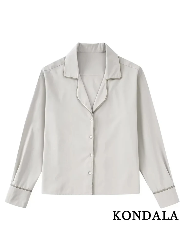 KONDALA Chic Solid White Sporty Women Sets Sweet Singe Breasted Long Sleeve Shirt+Wide Leg Belt Shorts Fashion 2022 Casual Suits