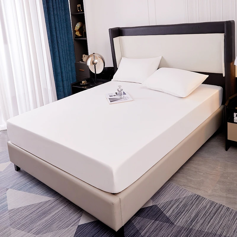 

Kuup Safe Waterproof Mattress Protector, Soft Comfortable Breathable Solid Color Bedding Mattress Cover Fitted, No Pillowcases