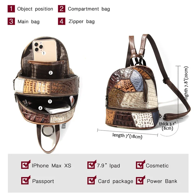 Cobbler Legend Fashion Backpack for Women Backpacks High Quality Leather Schoolbags