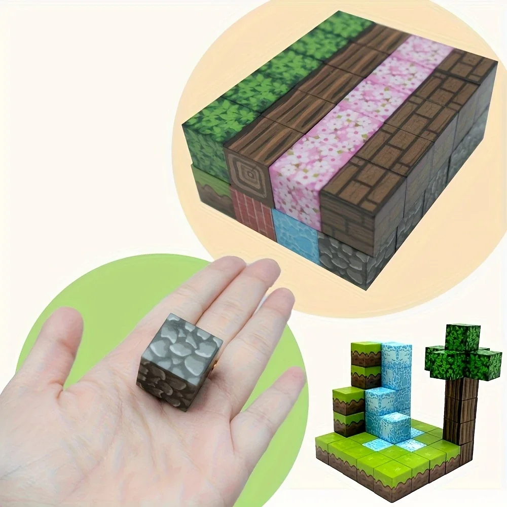 مجموعة ألعاب ألغاز مكعبات بناء مغناطيسية ملونة مكونة من 25-200 قطعة، مليئة بالمرح، وزراعة التفكير والقدرة اليدوية