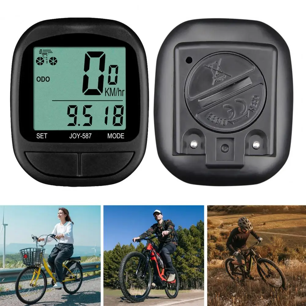 Wireless Bike Computer Waterproof Wireless Bicycle Speedometer with Lcd Display Easy Installation Odometer for Cycling Battery