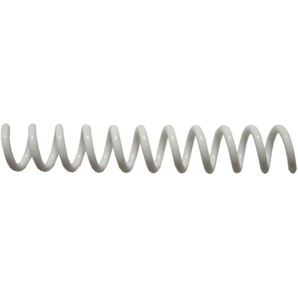 Colonna vincolante a spirale nera da 6 mm x 36 pollici, passo 4:1, confezione da 100