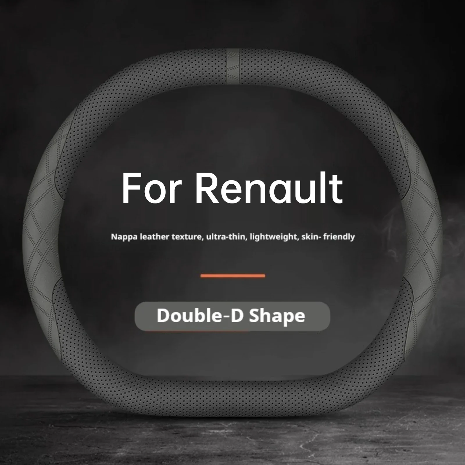 For3Renault3Rafale3Austral3Rafale3Scenic3Megane3E-Tech3532024320253Nappa3Leather3Breathable3Steering3Wheel3Cover3Car3Accessories