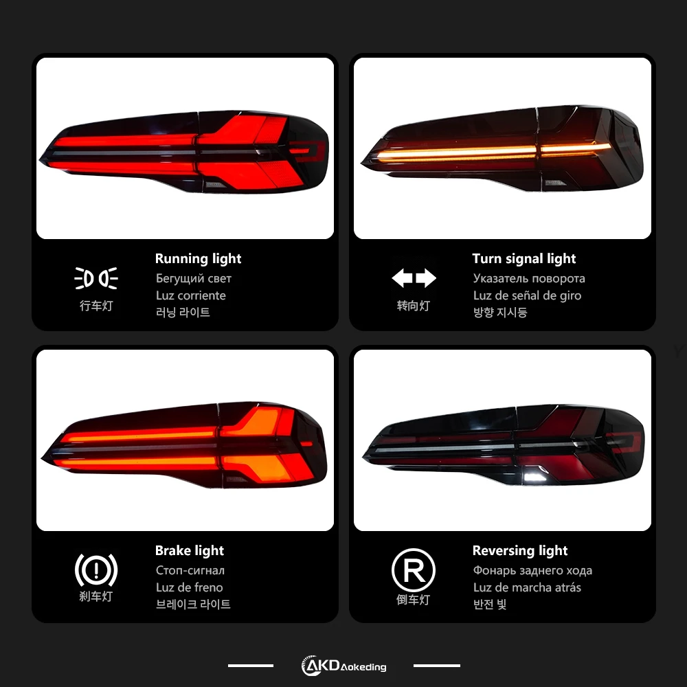 Peças de automóvel para bmw x5 g05 luz traseira 2019-2023 atualização estilo led luzes running sinal volta freio acessórios do carro modificado