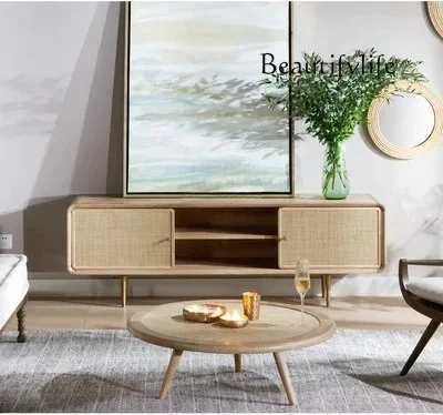 X Oval Coffee Table Coffee Table French Modern Small Apartment Tea Table Oak