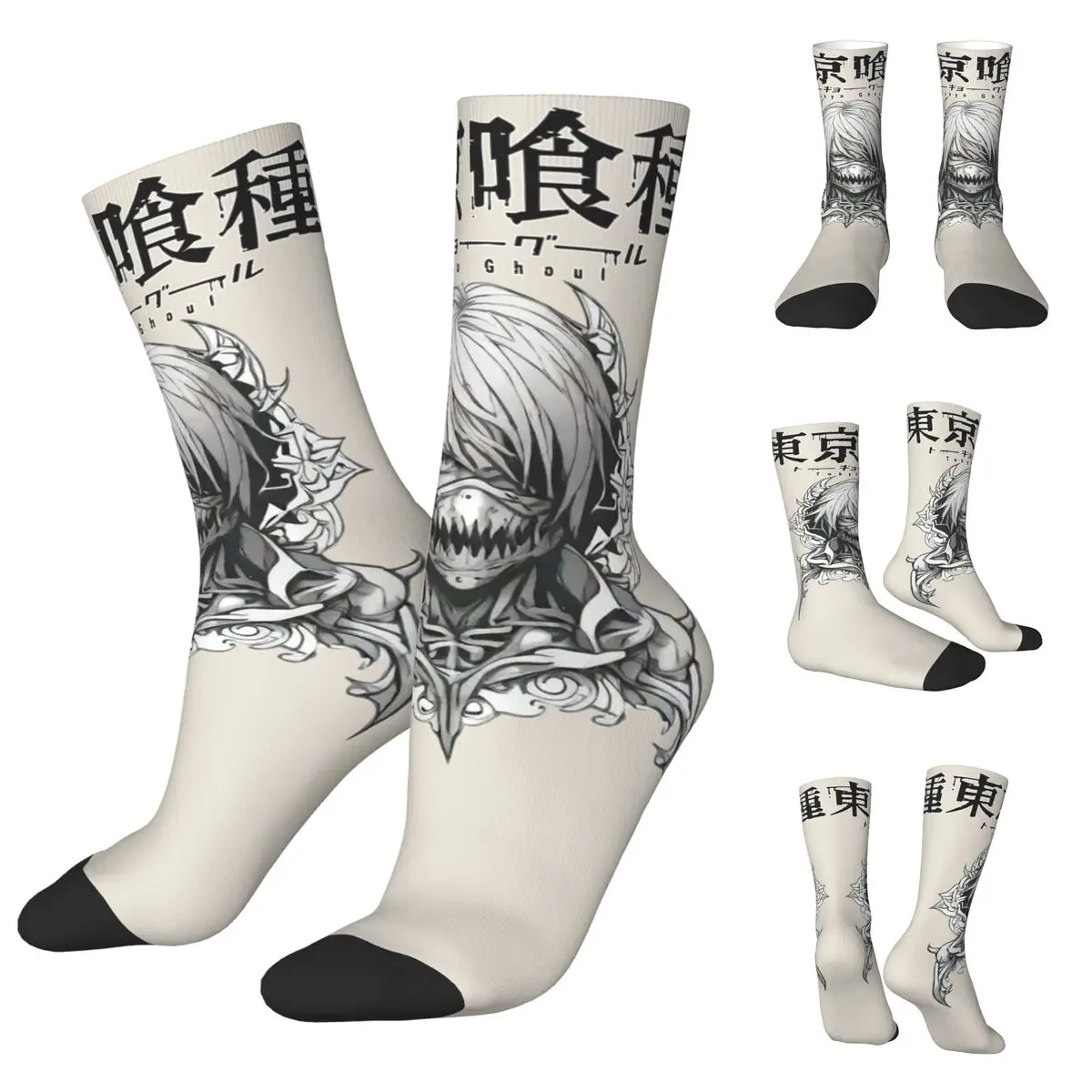 Anime Tokyo Ghoul Men and Women printing Socks,Windproof Applicable throughout the year Dressing Gift