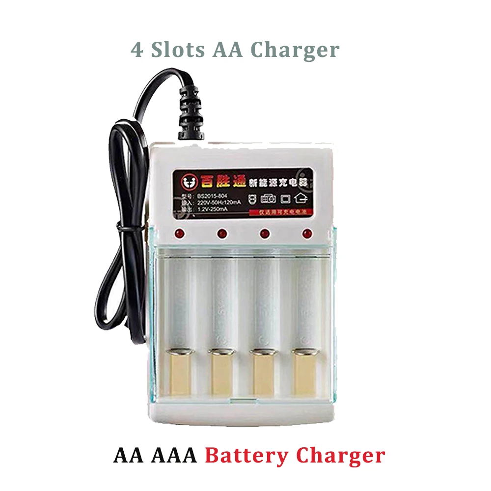 AA charger AAA 4 slots Battery Charger AA/AAA Ni-cd Fast Charging Rechargeable Smart US / EU Plug For 1.2V Battery Charging