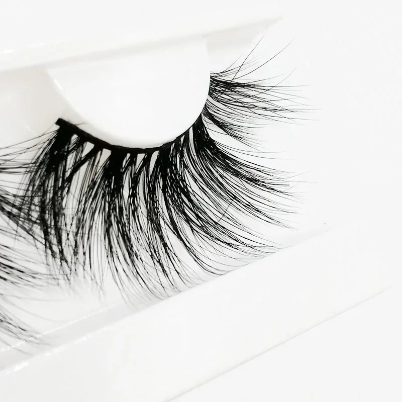 1ペア 3Dミンクつけまつげ ナチュラルメイク アイラッシュエクステンション ロングクロスボリューム ソフトフェイクアイラッシュ ウィングド フォックスシル
