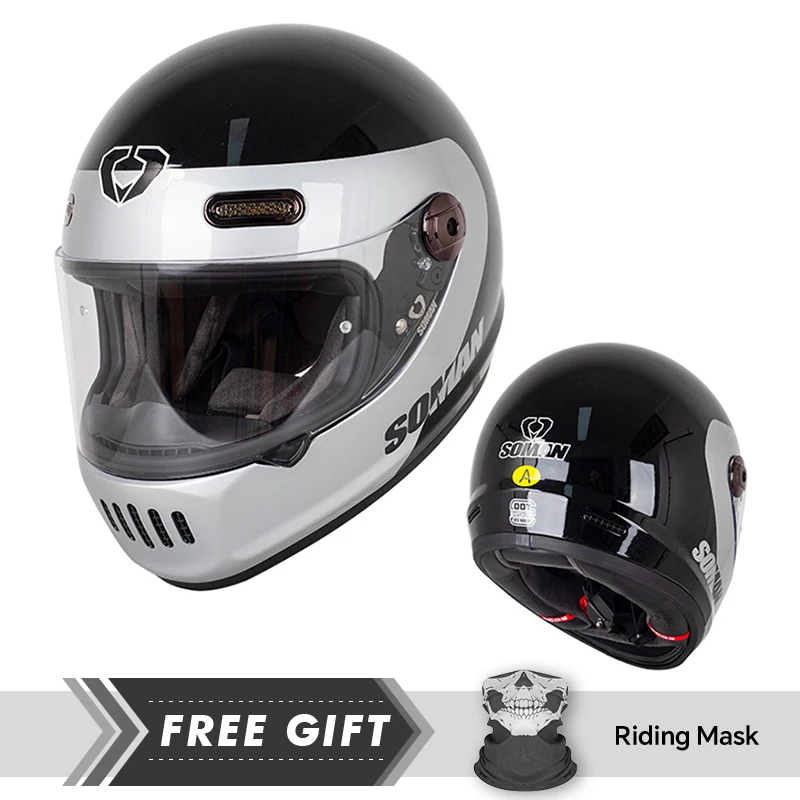 Classic Motorcycle Helmets With Guaranteed Quality ABS Shell DOT Certification Full Face Helmet Capacete De Moto Full Helm