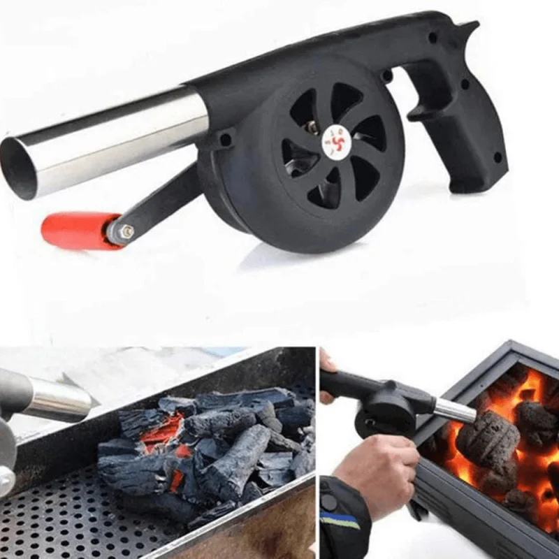 

Portable Manual Air Blower，Suitable for Barbecue、Camping and Fire Making BBQ Tools